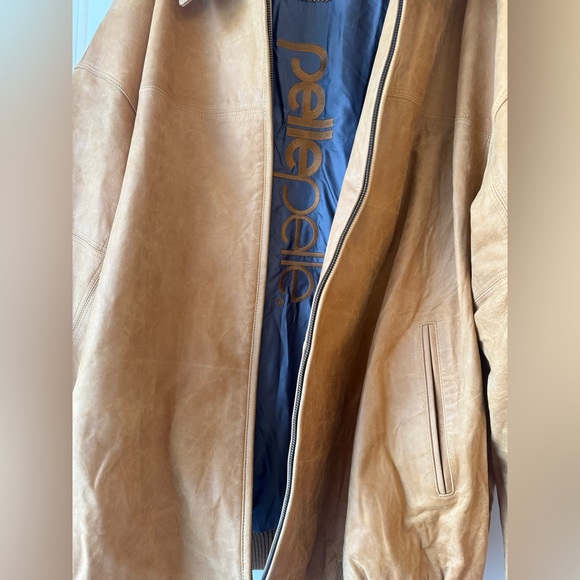 Pelle Pell Sz 62 100% leather jacket in camel color - Picture 8 of 11